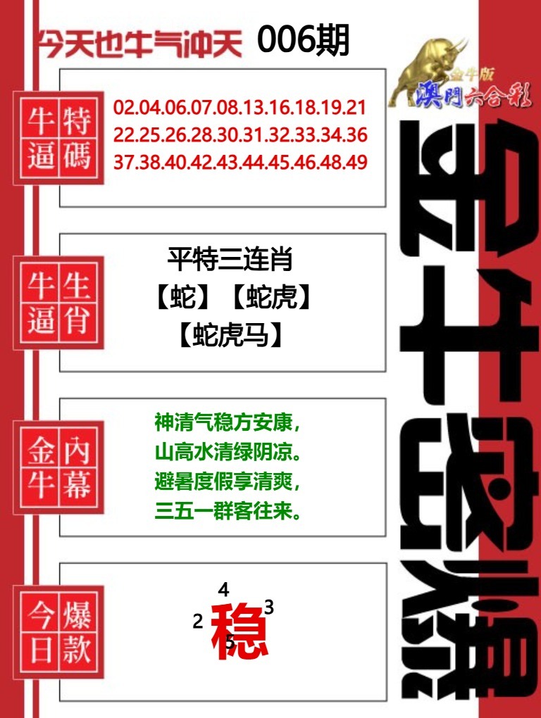 006期金牛密爆[图]